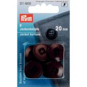 Boutons 4 trous - Prym - 8 boutons pour vestes 20 mm