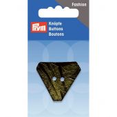 Boutons 2 trous - Prym - Bouton triangle coco vert - 30 mm