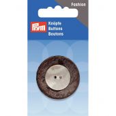 Boutons 2 trous - Prym - Bouton coco/nacre - 34 mm