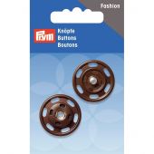 Boutons pression - Prym - Boutons pression à coudre en laiton brun - 25 mm