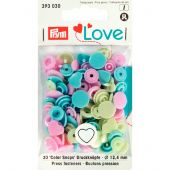 Boutons pression - Prym - 30 boutons coeurs - 12.4 mm