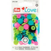 Boutons pression - Prym - 21 boutons fleurs - 13.6 mm