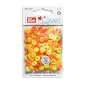 Boutons pression - Prym - 36 boutons à riveter 9 mm jaune / orange clair / orange foncé