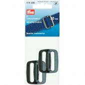 Boucles et clips - Prym - Boucles coulissantes noires - 30 mm