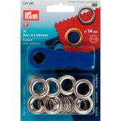 Oeillets et rivets - Prym - 10 oeillets coloris argent - 14 mm