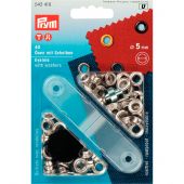 Oeillets et rivets - Prym - 40 oeillets coloris argent - 5 mm