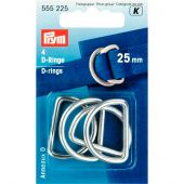 Accessoire pour sac - Prym - Anneaux en D - 25 mm argent