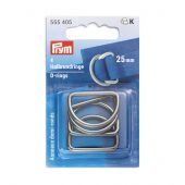 Accessoire pour sac - Prym - Anneaux en D - 25 mm argent foncé