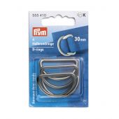 Accessoire pour sac - Prym - Anneaux en D - 30 mm argent foncé