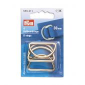 Accessoire pour sac - Prym - Anneaux en D - 30 mm or