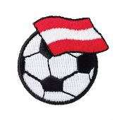 Ecusson thermocollant - Prym - Ballon football - drapeau autrichien