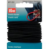 Cordons et Cordelières - Prym - Corde élastique 2,5mm noire