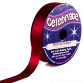 Satin en bobine - Celebrate - Satin bordeaux uni - 13 mm x 6 m