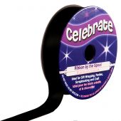 Satin en bobine - Celebrate - Satin noir uni - 13 mm x 6 m 