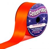 Satin en bobine - Celebrate - Satin orange uni - 25 mm x 5 m