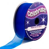 Queue de Rat en bobine - Celebrate - Bleu moyen uni- 20 mm x 5 m 
