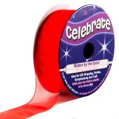 Organza en bobine - Celebrate - Organza rouge - 20 mm x 5 m 