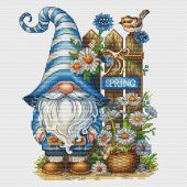 Fiche Point de Croix - Les petites croix de Lucie - Gnome de Printemps