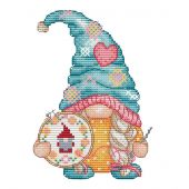Fiche Point de Croix - Les petites croix de Lucie - Gnome brodeur