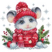 Fiche Point de Croix - Les petites croix de Lucie - Souris de Noël 2024