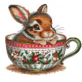 Fiche Point de Croix - Les petites croix de Lucie - Collection tasse Noël Lapin