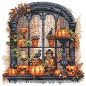 Fiche Point de Croix - Les petites croix de Lucie - Fenêtre d’Halloween