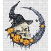 Fiche Point de Croix - Les petites croix de Lucie - Lune d’Halloween