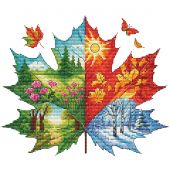 Fiche Point de Croix - Les petites croix de Lucie - Feuille des saisons