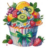 Fiche Point de Croix - Les petites croix de Lucie - Cupacke aux fruits