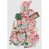 Fiche Point de Croix - Les petites croix de Lucie - Etagère de la fête des mères