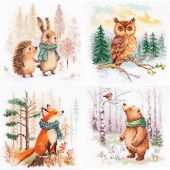 Kit broderie point de croix - Alisa - Histoires de la forêt