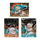Kit broderie point de croix - MP Studia - Ensemble petit ours aventurier