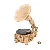 Puzzle Mécanique 3D Bois - ROKR - Gramophone classique