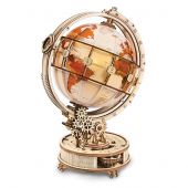 Puzzle Mécanique 3D Bois - ROKR - Globe lumineux - LED