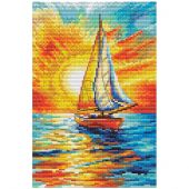 Kit broderie point de croix - RTO - Naviguer sous le soleil