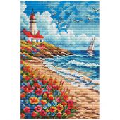 Kit broderie point de croix - RTO - Rivage fleuri