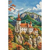 Kit broderie point de croix - RTO - Château dans les montagnes