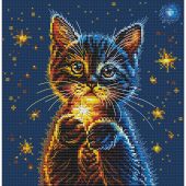 Kit broderie point de croix - RTO - Les étoiles secrètes du chaton