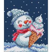 Kit broderie point de croix - RTO - Friandise enneigée