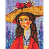 Kit broderie point de croix - RTO - Portrait de femme 2
