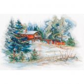 Kit broderie point de croix - RTO - Croquis d'hiver