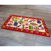 Kit de tapis point noué - Smyrnalaine - Les animaux en fête