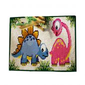 Kit de tapis point noué - Smyrnalaine - Les dinosaures