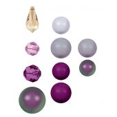 Perles et sequins - Rowan - Paquet de 17 perles Swarovski - Amethyst Selection