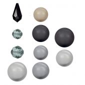 Perles et sequins - Rowan - Paquet de 17 perles Swarovski - Black Pearl Selection 
