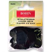 Perles et sequins - Bohin - Paillettes sequin 15 mm - Noir