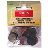 Perles et sequins - Bohin - Paillettes sequin 15 mm - Argent