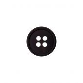 Boutons 4 trous - Union Knopf by Prym - Lot de 4 boutons polyester - 12 mm noir