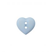 Boutons 2 trous - Union Knopf by Prym - Lot de 4 boutons polyester - 12 mm coeur bleu clair