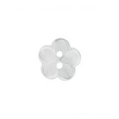 Boutons 2 trous - Union Knopf by Prym - Lot de 4 boutons - 12 mm blanc fleur